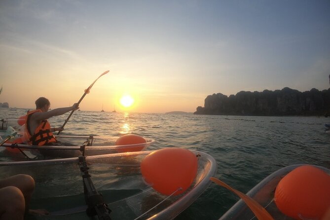 2-Hour Clear Kayak Illuminated Night Tour in Krabi - The flow of the tour: sunset scenery, then LED-lit water