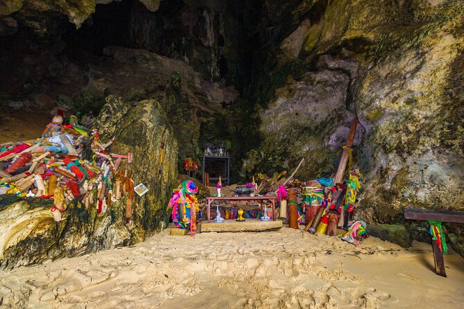 4 Islands Day Tour by Speed Boat from Ao Nang, Krabi - Stop 4: Phra Nang Cave Beach—stalactites, shrine area, and respectful viewing