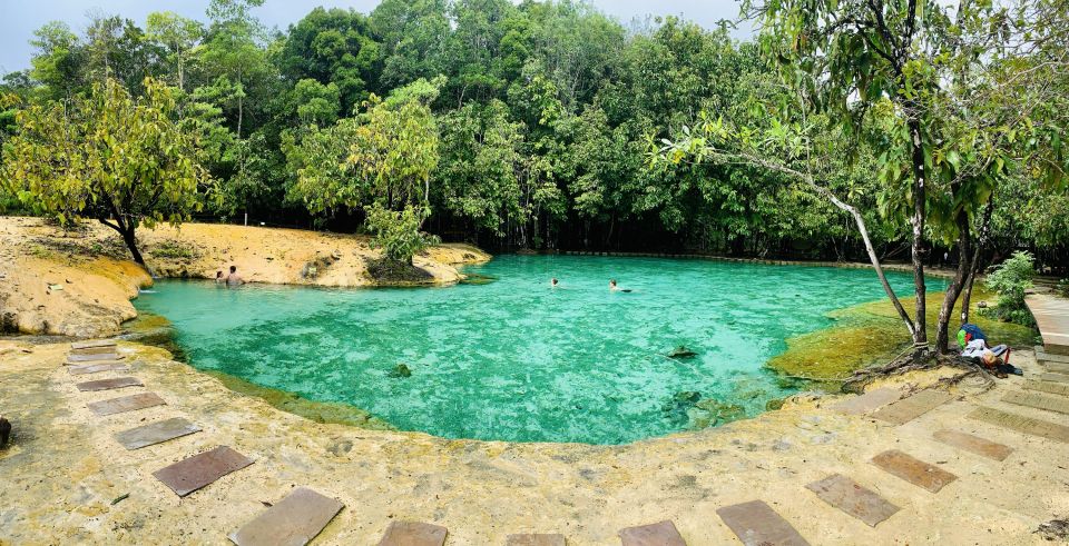 Ao Nang: Hot Spring, Emerald Pool & Tiger Cave Temple Tour - Emerald Pool Jungle Trail and Jungle Swim Time