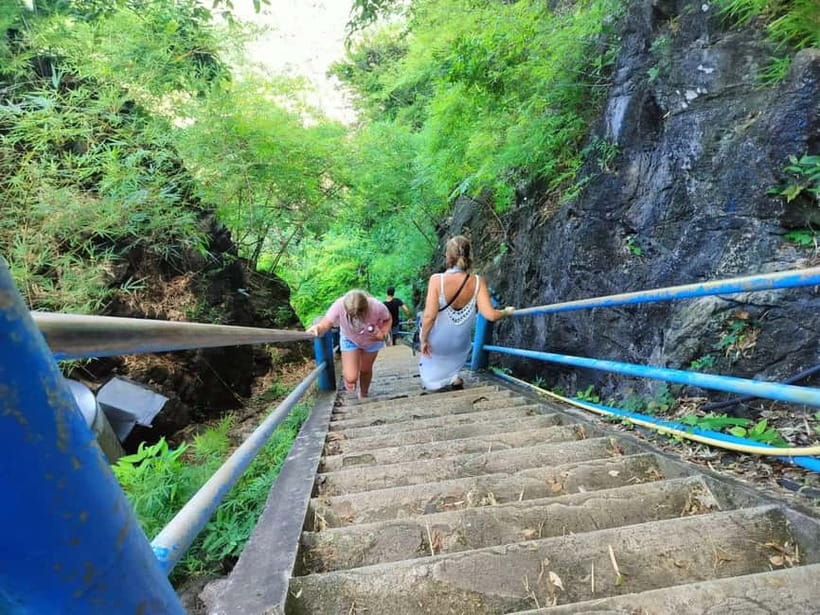 Ao Nang: Hot Springs, Emerald Pool, and Tiger Cave Day Tour - Hot spring waterfall: warm mineral pools inside the forest