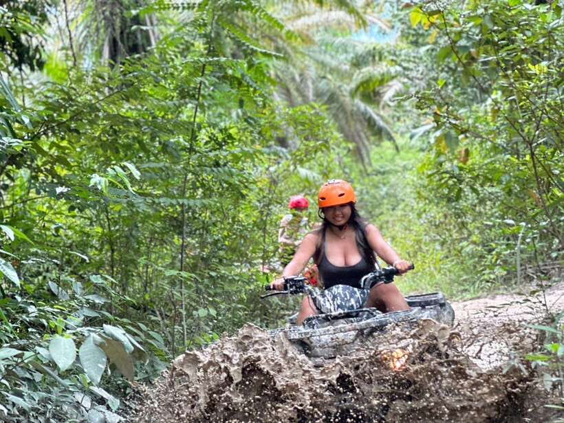 Ao Nang: Krabi kayaking and and ATV Extreme - The lagoon break: snacks, an aperitif, and drinking water