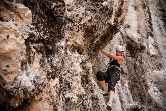 Beginner's Full Day Rock Climbing and Caving Tours at Railay Beach in Krabi - Getting Set Up at Real Rocks: Check-In, Fitting, and Transfers