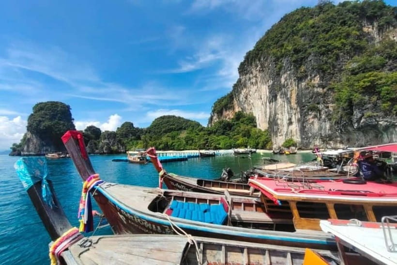 From Ao Nang Hong Island Longtail Cruise with Sunset Dinner - Morning pickup and van ride: the one place you must be on time