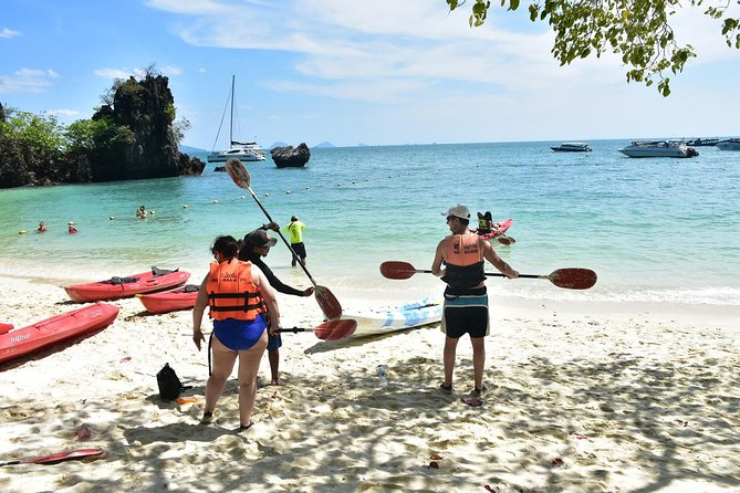 Hong Islands Longtail Boat Tour with Kayak Paddling - Hong Island beaches and wildlife: lizards, birds, and that turquoise water