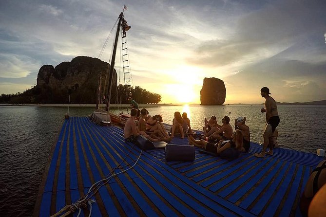 Krabi 4 Island Sunset Snorkeling Cruise + Bioluminescent Swim - Your floating base: the wooden junk, deck comfort, and included gear
