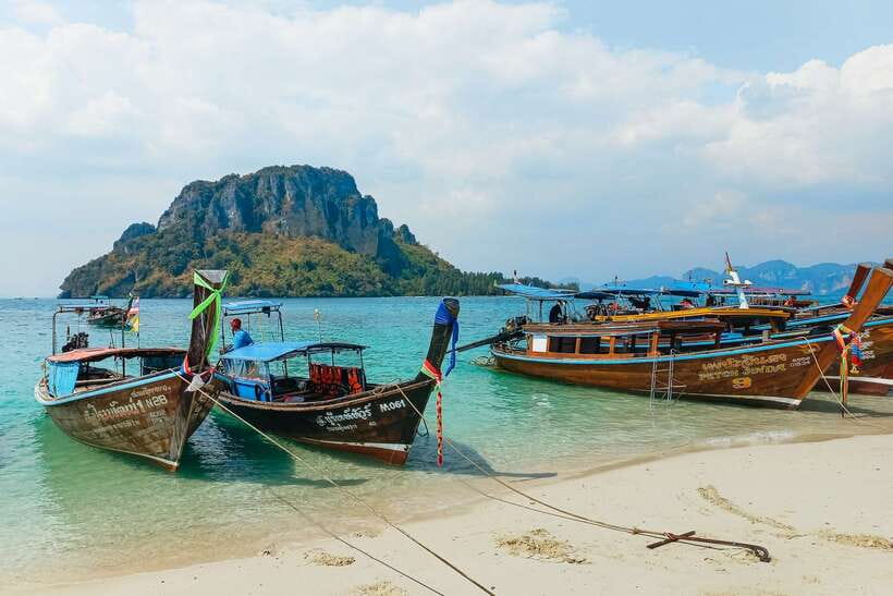 Krabi: 7 Islands Sunset Tour with Buffet Dinner & Snorkeling - Railay Beach hop-on stop: quick, useful, and time-aware