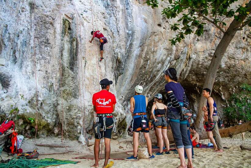Krabi: Half-Day Rock Climbing Introduction at Railay Beach - Railay logistics: songtaew to the pier, then a longtail boat