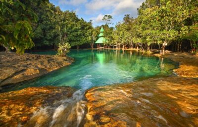 Krabi: Tiger Temple, Hot Springs & Crystal Pool Jungle Tour - 40°C Hot Springs and Klong Thom’s Hot Stream Waterfall