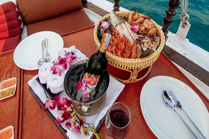 Sunset Dinner Cruise with night Swimming by Luxury Junk Boat - A Sunset Dinner Cruise That Doesn’t Need Experience